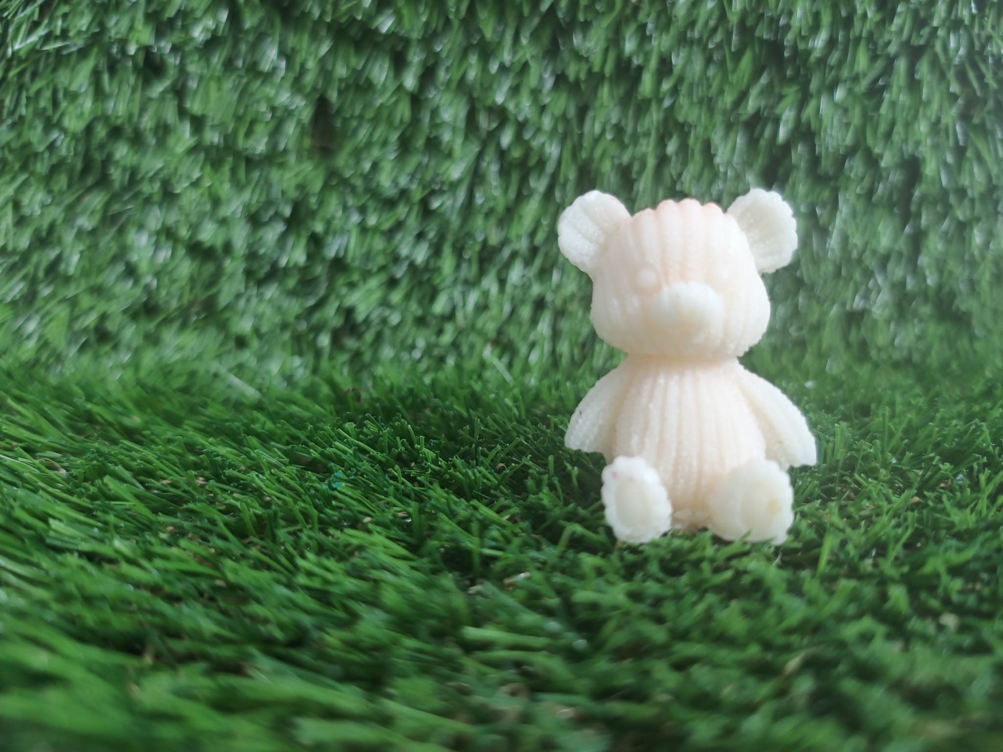 Jabón natural de glicerina con forma de oso